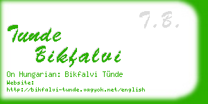 tunde bikfalvi business card